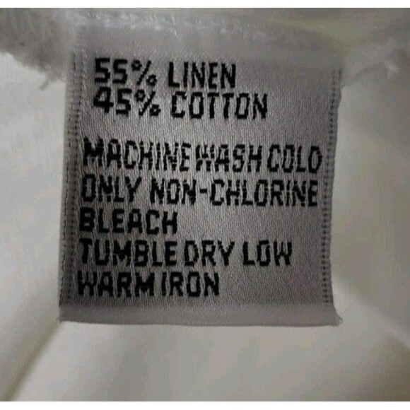 Talbots Jacket Size 12 White Irish Linen Blend Button Pockets - Picture 8 of 8